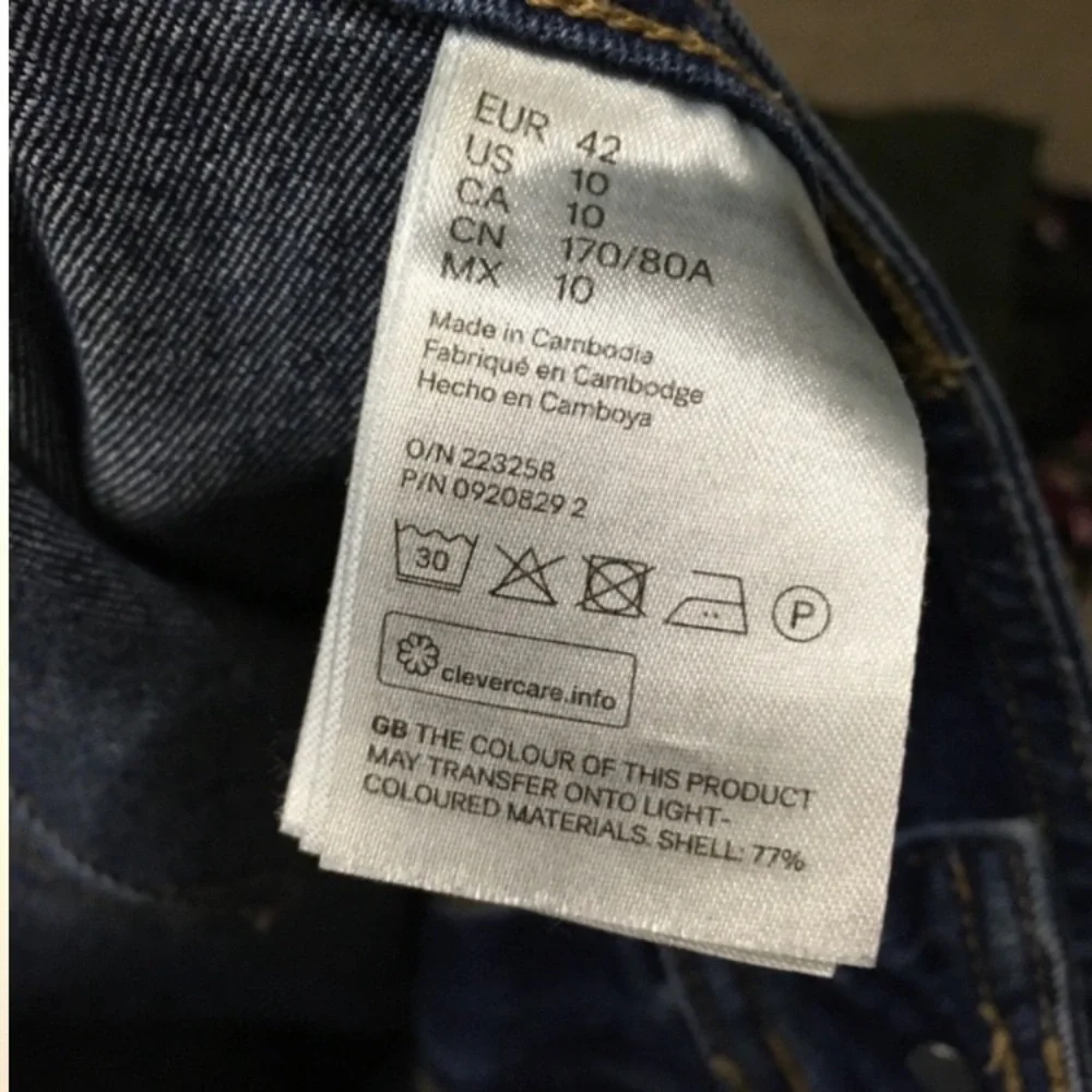 H&M Size 10 High Rise Wide Leg Crop Denim Jeans Medium Wash - Picture 8 of 8